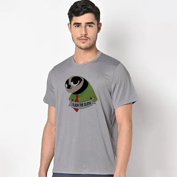 Mooch_Wale_Zootopia_Flash_The_Slotrh__Quick-Dri_T-shirt_For_Men