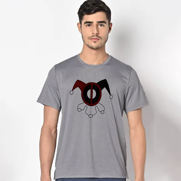 Mooch_Wale_Deadpool_Harley_Quinn_Logo__Quick-Dri_T-shirt_For_Men