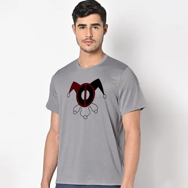 Mooch_Wale_Deadpool_Harley_Quinn_Logo__Quick-Dri_T-shirt_For_Men