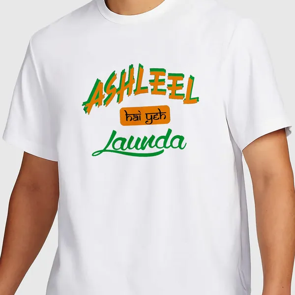Mooch_Wale_Ashleel_Hai_Yeh_Launda__Quick-Dri_T-shirt_For_Men