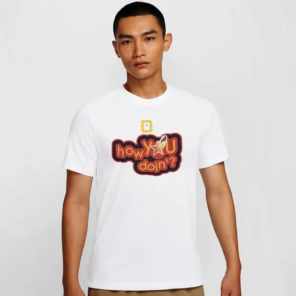 Mooch_Wale_Friends_Joye_How_You_Doin_Red_And_Yellow_Typo__Quick-Dri_T-shirt_For_Men
