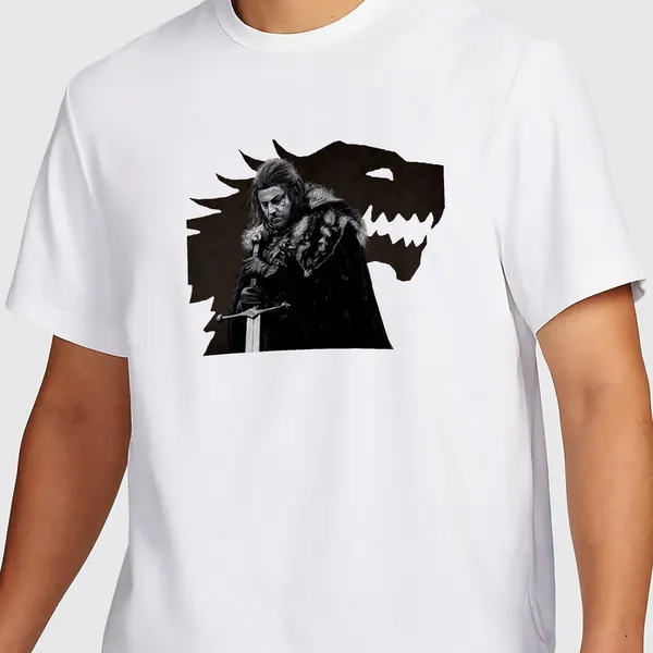Mooch_Wale_Game_Of_Thrnes_Eddard_Stark_Wolf_Art__Quick-Dri_T-shirt_For_Men