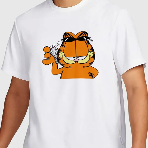 Mooch_Wale_Garfield_On_The_Phone_Quick-Dri_T-shirt_For_Men