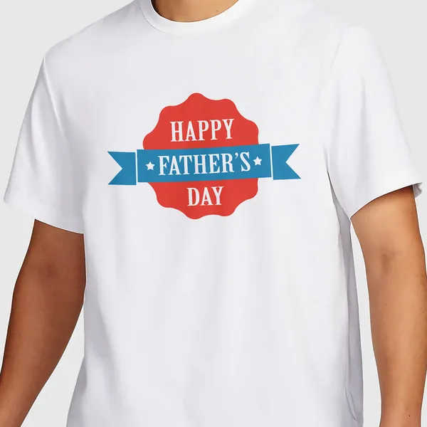 Mooch_Wale_Happy_Fathers_Day_Badge__Quick-Dri_T-shirt_For_Men