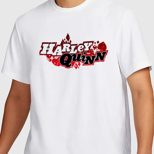 Mooch_Wale_Harley_Quinn_Card_Logo__Quick-Dri_T-shirt_For_Men