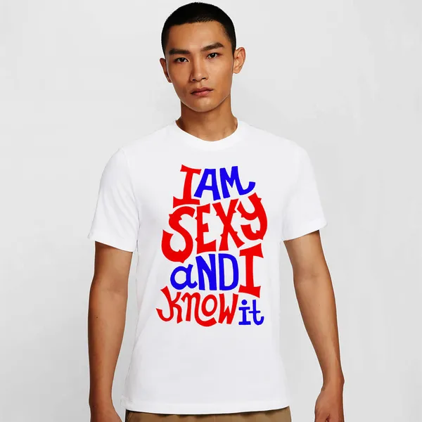 Mooch_Wale_I_Am_Sexy_And_I_Know_It_Red_And_Blue__Quick-Dri_T-shirt_For_Men