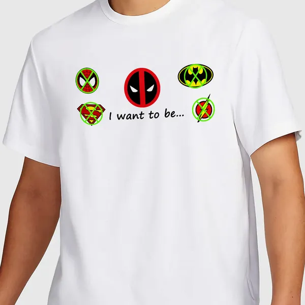 Mooch_Wale_I_Want_To_Be_Deadpool__Quick-Dri_T-shirt_For_Men