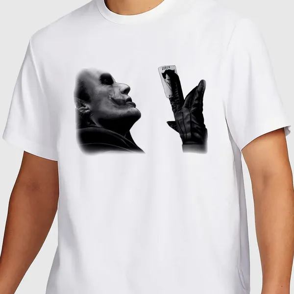 Mooch_Wale_Joker_Heath_Ledger_Black_And_White_Card_Artwork__Quick-Dri_T-shirt_For_Men