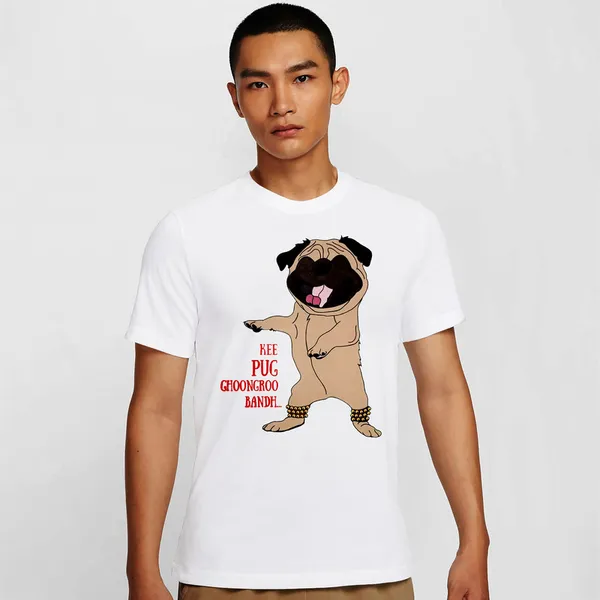 Mooch_Wale_Kee_Pug_Ghoongroo_Bandh__Quick-Dri_T-shirt_For_Men