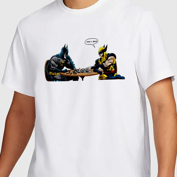 Mooch_Wale_Batman_Vs_Wolverine_In_Chess__Quick-Dri_T-shirt_For_Men