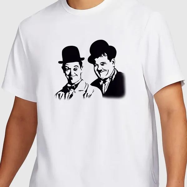 Mooch_Wale_Laurel_And_Hardy_Vector__Quick-Dri_T-shirt_For_Men