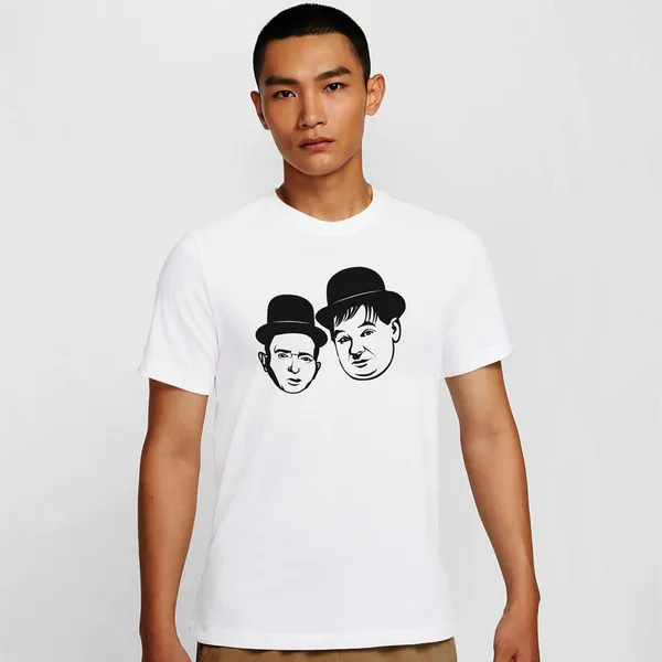 Mooch_Wale_Laurel_And_Hardy_Vector_Black_Amd_White__Quick-Dri_T-shirt_For_Men