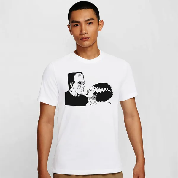 Mooch_Wale_Left_Frankenstein_And_His_Bride_Wedding__Quick-Dri_T-shirt_For_Men