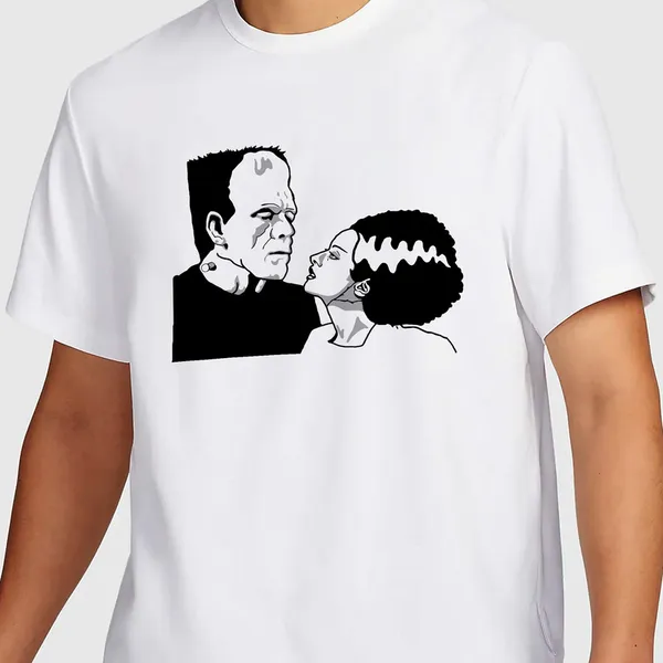 Mooch_Wale_Left_Frankenstein_And_His_Bride_Wedding__Quick-Dri_T-shirt_For_Men
