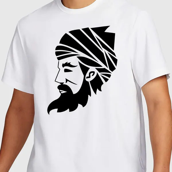 Mooch_Wale_Left_Indian_Nawab_Turban_And_Beard__Quick-Dri_T-shirt_For_Men