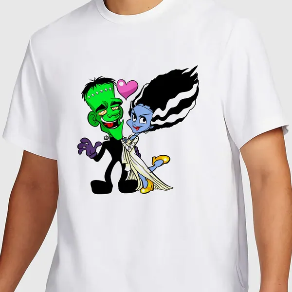 Mooch_Wale_Mr_And_Mrs_Frankenstein__Quick-Dri_T-shirt_For_Men