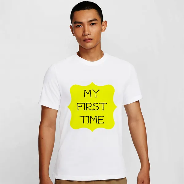 Mooch_Wale_My_First_Time_Yellow_Baground__Quick-Dri_T-shirt_For_Men