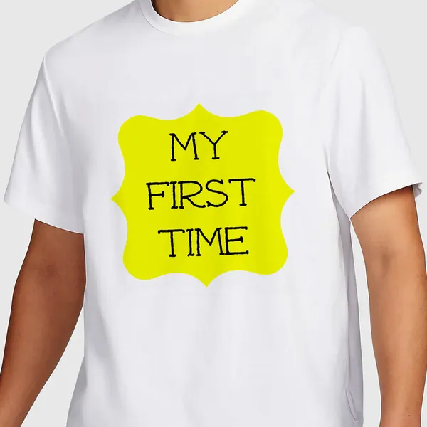 Mooch_Wale_My_First_Time_Yellow_Baground__Quick-Dri_T-shirt_For_Men