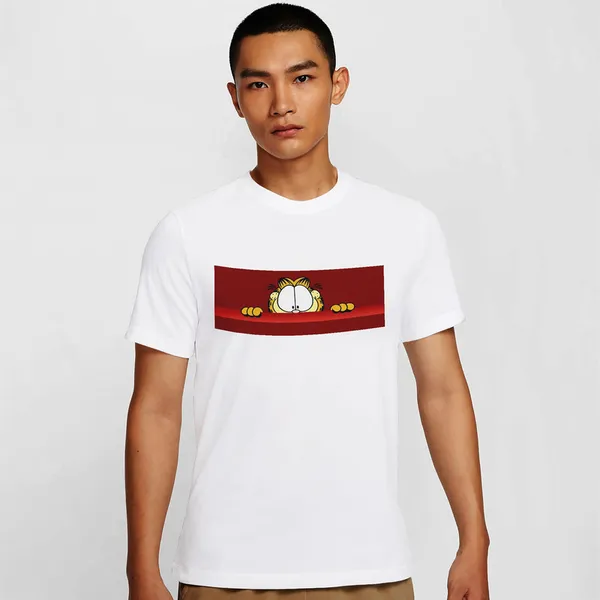 Mooch_Wale_Peeping_Garfield__Quick-Dri_T-shirt_For_Men