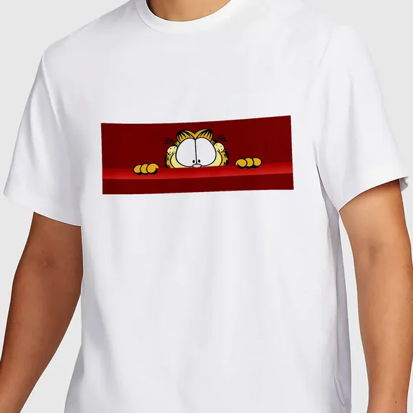Mooch_Wale_Peeping_Garfield__Quick-Dri_T-shirt_For_Men