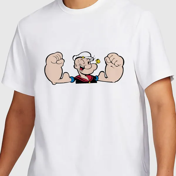 Mooch_Wale_Popeye_Big_Biceps__Quick-Dri_T-shirt_For_Men