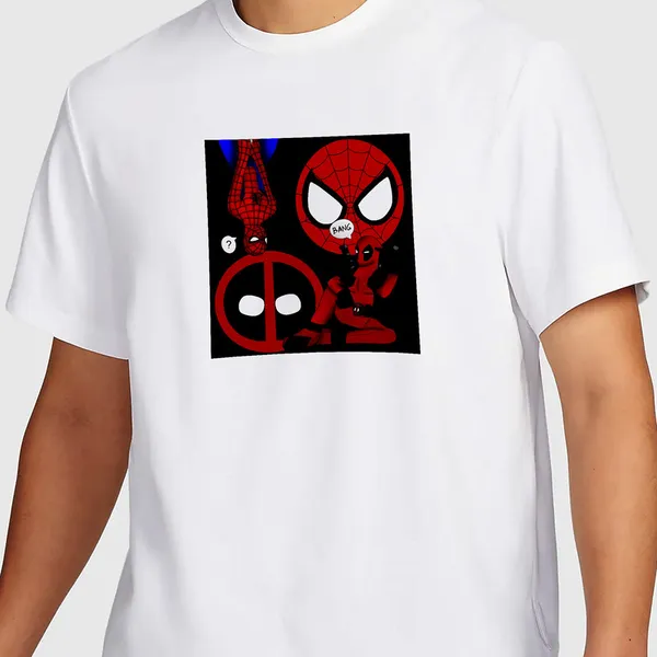 Mooch_Wale_Spider_Man_And_Deadpool__Quick-Dri_T-shirt_For_Men