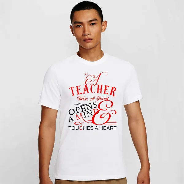 Mooch_Wale_Teacher_Takes_A_Hand_Opens_A_Mind_&_Touches_A_Heart__Quick-Dri_T-shirt_For_Men