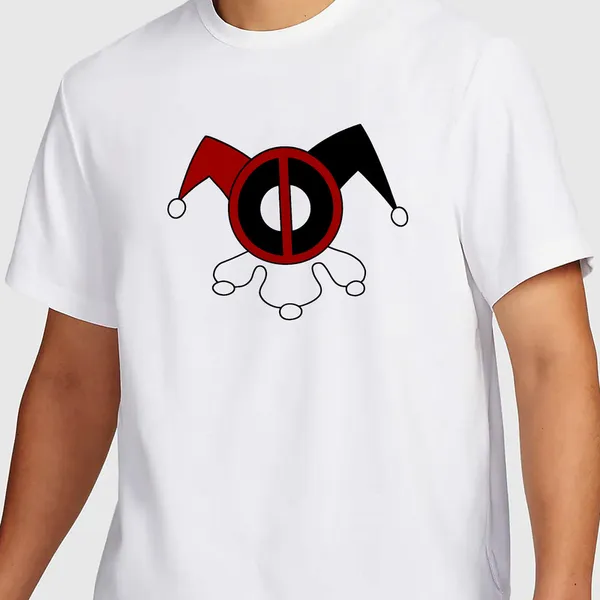 Mooch_Wale_Deadpool_Harley_Quinn_Logo__Quick-Dri_T-shirt_For_Men