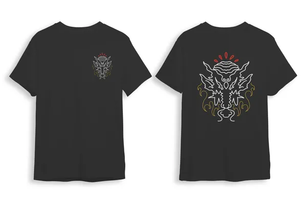 Pack_Of_1_Black_Neo_Tribal_Ganesh_180_GSM_Cotton_T-Shirt
