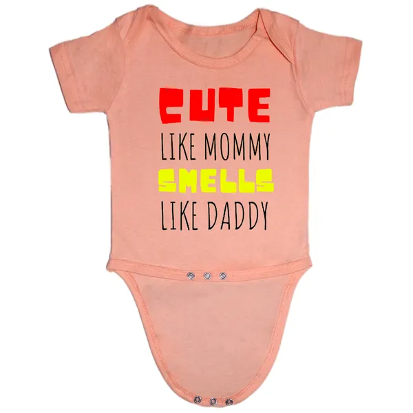 Peach_Cute_Like_Mommy_Smells_Like_Daddy_Cotton_Romper_For_6_To_12_Months
