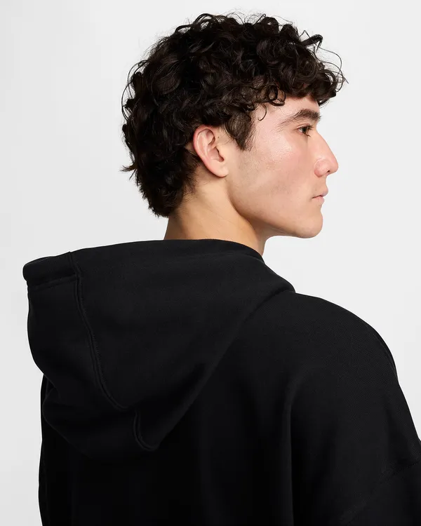 Cotton_Fleece_Solid_Black_Unisex_Hoodie_With_Kangaroo_Pocket