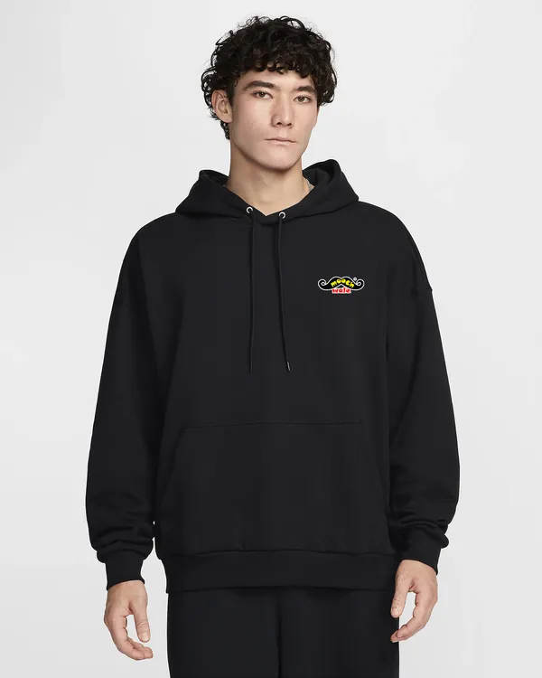 Cotton_Fleece_Solid_Black_Unisex_Hoodie_With_Kangaroo_Pocket