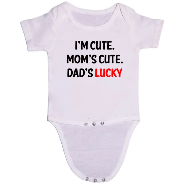 White_Im_Cute_Moms_Cute_Dads_Lucky_Cotton_Romper_For_6_To_12_Months