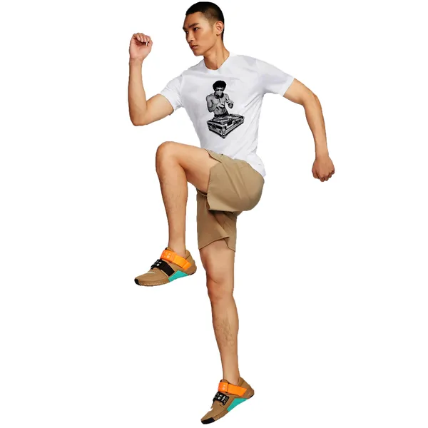 White_Bruce_Lee_Dj__Quick-Dri_T-Shirt_For_Men
