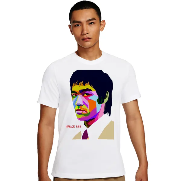 White_Bruce_Lee_Art__Quick-Dri_T-Shirt_For_Men