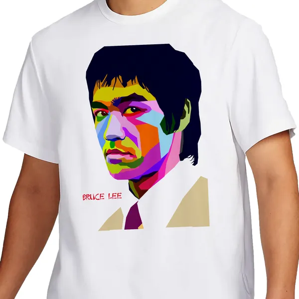 White_Bruce_Lee_Art__Quick-Dri_T-Shirt_For_Men