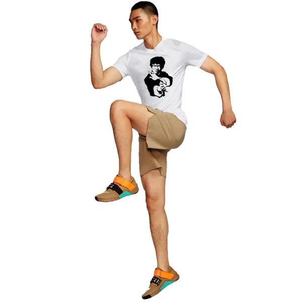 White_Bruce_Lee_Black_And_White_160_GSM_Quick-Dri_T-Shirt_For_Men