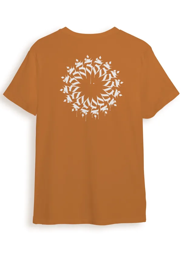 Pack_Of_1_Orange_Dripping_Om_180_GSM_Cotton_T-Shirt
