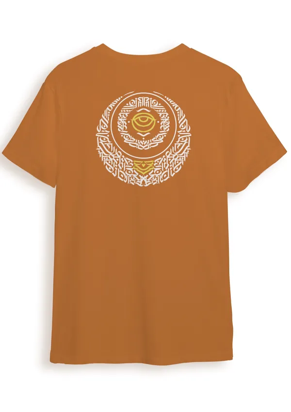 Pack_Of_1_Brown_Yellow_Evil_Eye_180_GSM_Cotton_T-Shirt