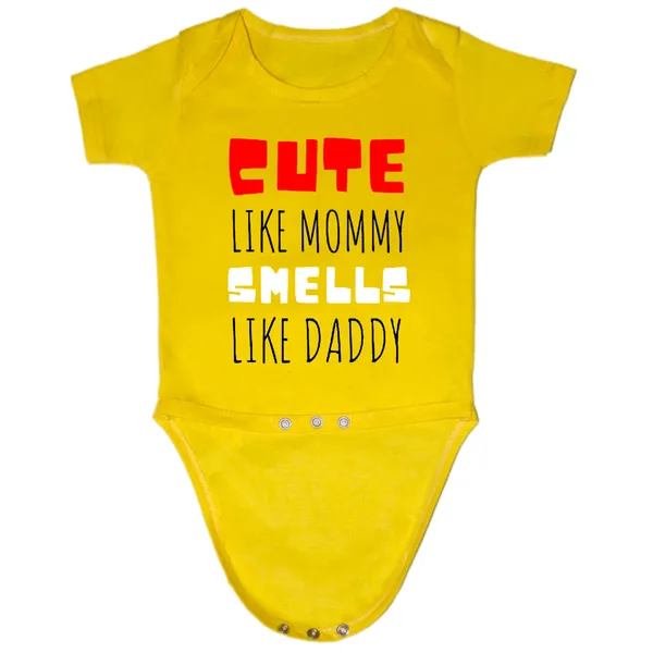 Yellow_Cute_Like_Mommy_Smells_Like_Daddy_Cotton_Romper_For_6_To_12_Months