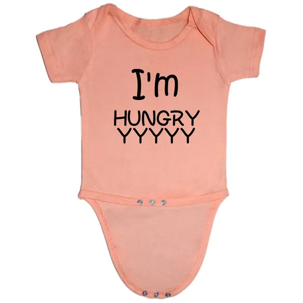 Peach_Im_Hungry_Cotton_Romper_For_6_To_12_Months