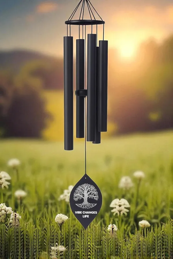32_inch_Outdoor_&_Indoor_Black_Wind_Chime_|_Tree_of_Life_Design_|_Feng_Shui_Home_Decor_for_Positive_Energy,_Luck_&_Calmness_|_Luxury_Metal_Wind_Bells