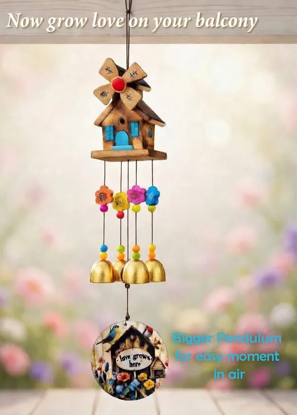 4_Bell_Wind_Chime_for_Balcony_Decoration,_'Love_Grows_Here'_Pendant,_Garden,_Terrace_Decor