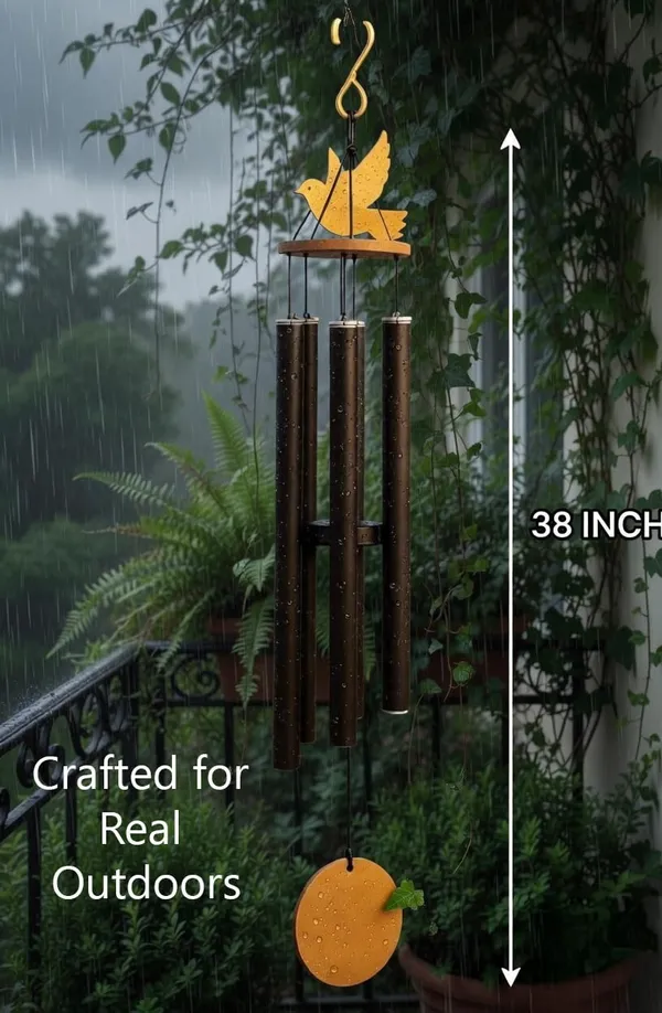 BIG_38_Inch_Golden_Bird_Black_Windchime