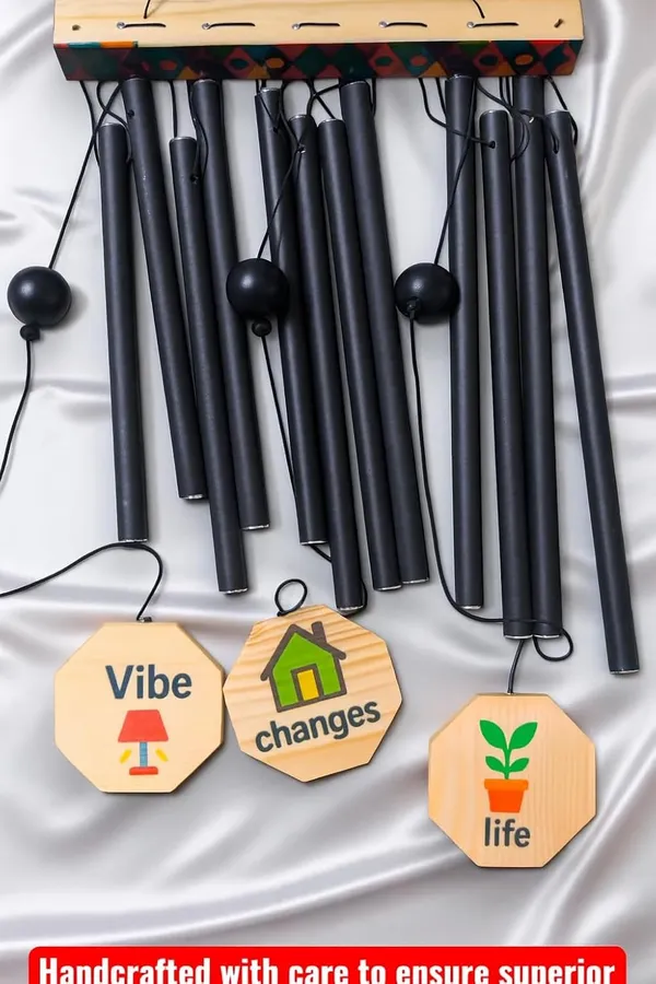 Decorative_Wooden__Wind_Chime_with_Geometric_Design_&_Heavy_Black_12_Tubes_–_Colorful_Tribal_Pattern_Top,_Pearl_Beads_–_Outdoor_Garden_Hanging_Decor