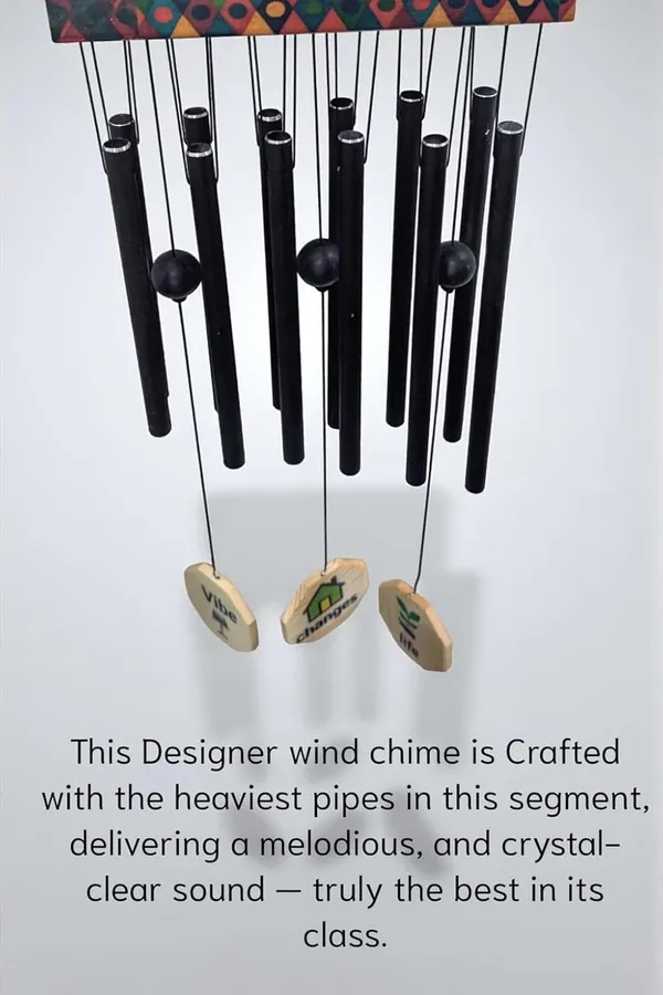 Decorative_Wooden__Wind_Chime_with_Geometric_Design_&_Heavy_Black_12_Tubes_–_Colorful_Tribal_Pattern_Top,_Pearl_Beads_–_Outdoor_Garden_Hanging_Decor