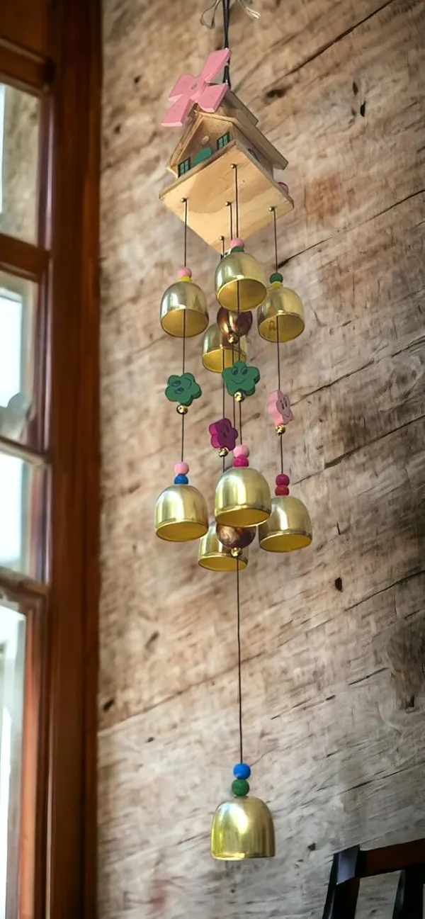 Wooden_House_8_bells_wind_chime_design_for_balcony