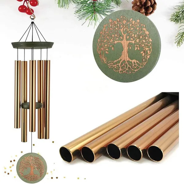 Wind_Chimes_for_Home_&_Garden_–_Tree_of_Life_Engraved_Large_Metal_Wind_Chime_–_Outdoor_Hanging_Decoration_for_Balcony,_Terrace,_or_Living_Room_–_Perfect_Gift_for_Mother,_Grandmother,_Birthday_&_Housewarming