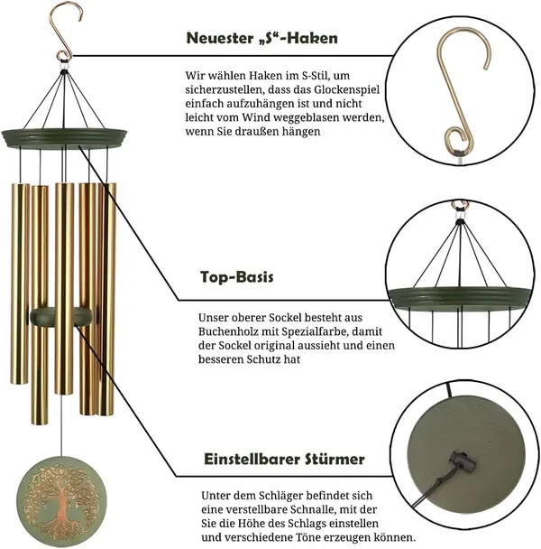 Wind_Chimes_for_Home_&_Garden_–_Tree_of_Life_Engraved_Large_Metal_Wind_Chime_–_Outdoor_Hanging_Decoration_for_Balcony,_Terrace,_or_Living_Room_–_Perfect_Gift_for_Mother,_Grandmother,_Birthday_&_Housewarming