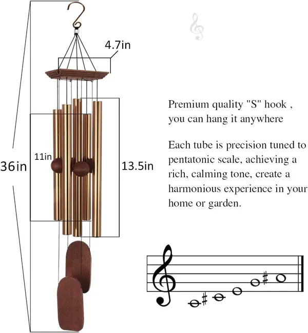 Golden_Deep_Tone_Wind_Chimes_Outdoor_for_Patio,_Garden,_Yard,_Home_(36_Inch_Golden_Wind_Chime)